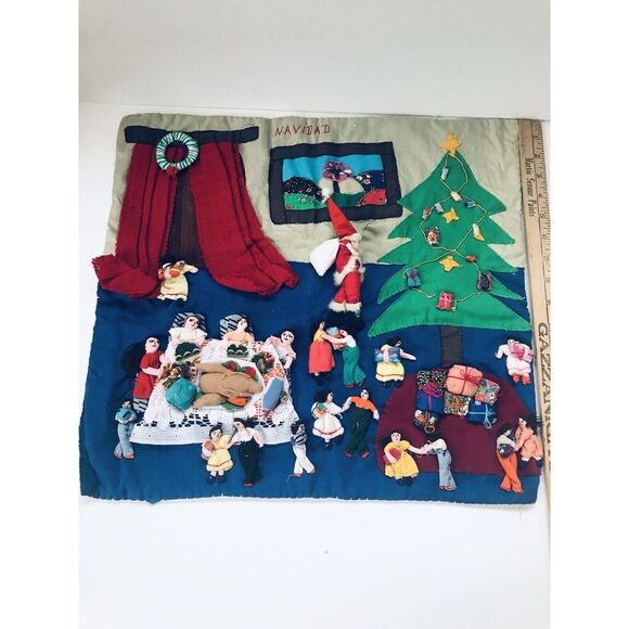 Peru Christmas‎ Navidad Fabric 3D Wall Hanging Culturas Del Sol - Picture 8 of 10